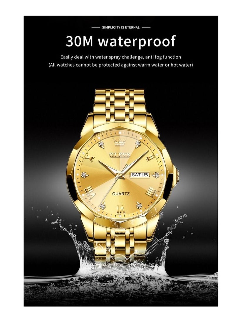 أوليفز ساعة رجال الأعمال مقاومة للماء من الستانلس ستيل مقاس 41 ملم - باللون الأسود - Image 3