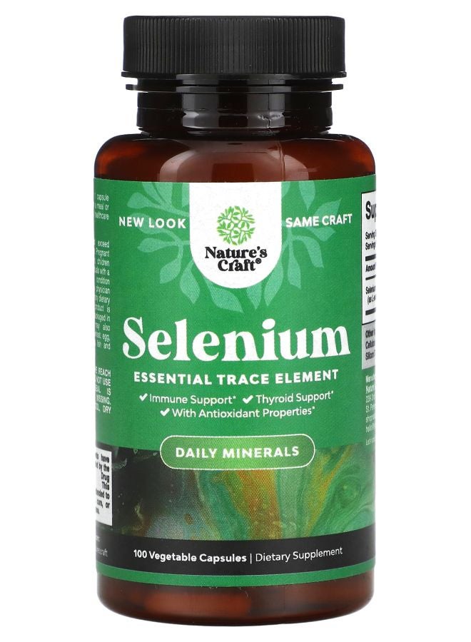 Nature's Craft Selenium 200 mcg 100 Vegetable Capsules