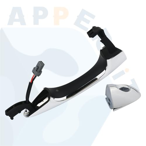 APPERFiT مقبض باب خارجي ذكي APPERFiT مع غطاء للباب الأمامي الجهة اليسرى للسائق بالكروم متوافق مع كيا سورينتو 2016 2017 2018 2019 2020 دخول بدون مفتاح بديل 82651-C5710 82652-C5010 - Image 2