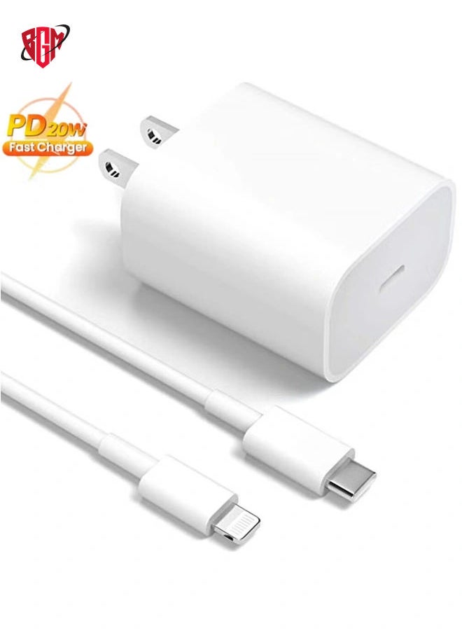 BGM - 20W PD Cable USB-C Power Adapter For iPhone 13 Pro Max/12/11/XR/8/6 Fast Charger - Image 1