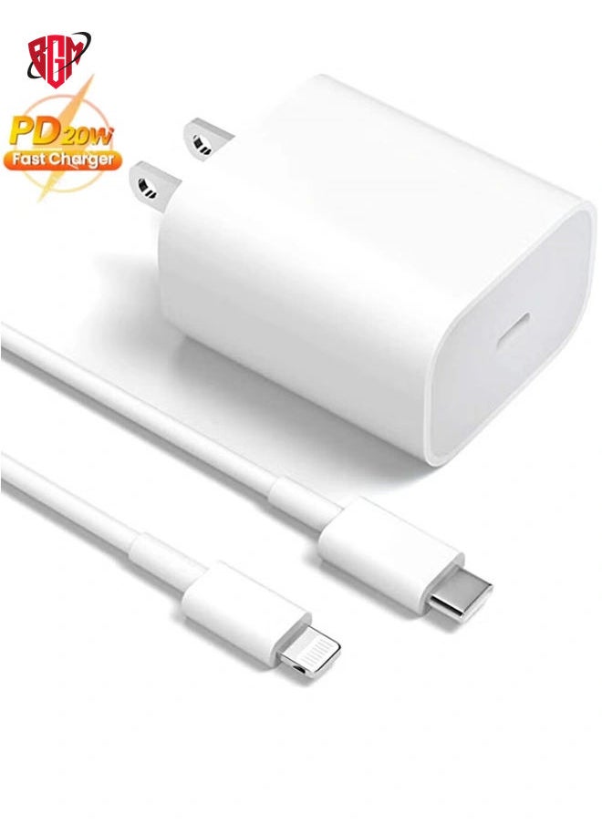 BGM - 20W PD Cable USB-C Power Adapter For iPhone 13 Pro Max/12/11/XR/8/6 Fast Charger - Image 1