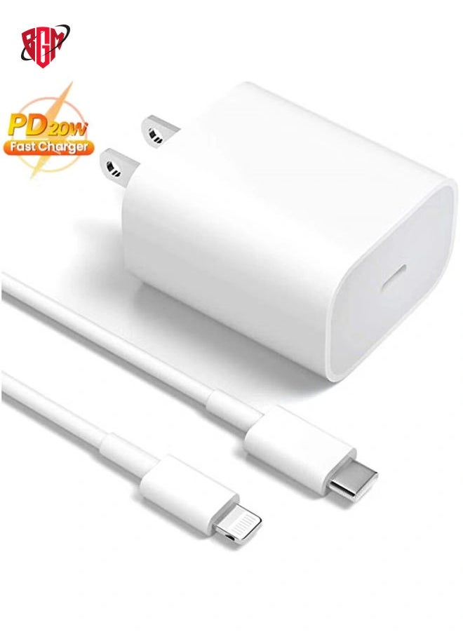 BGM - 20W PD Cable USB-C Power Adapter For iPhone 13 Pro Max/12/11/XR/8/6 Fast Charger - Image 1