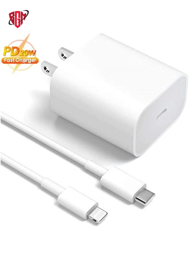 BGM - 20W PD Cable USB-C Power Adapter For iPhone 13 Pro Max/12/11/XR/8/6 Fast Charger - Image 1