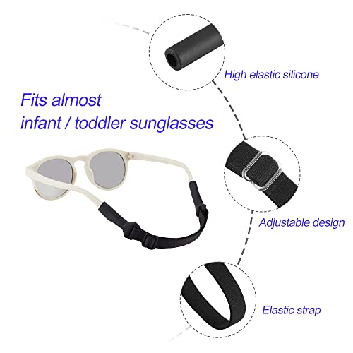 lvvfit Baby Glasses Straps(5-8inch)-Adjustable Glasses Strap Sports Sunglasses Eyeglasses Holder Straps for Toddler and Infant-Eyewear Retainers for Boys and Girls age 0-3 years (4 pcs Multi color-2) - Image 2