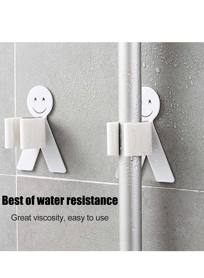 Y&D 3pcs Mop Broom Holder Human Shape Hanger Rack Wall Mounted Organizer Tidy Cleaner Brush Storage for Garage Garden Home Kitchen Supplies Accessories - Image 4