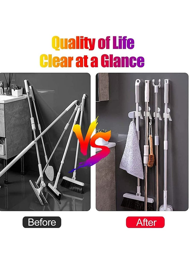Y&D 3pcs Mop Broom Holder Human Shape Hanger Rack Wall Mounted Organizer Tidy Cleaner Brush Storage for Garage Garden Home Kitchen Supplies Accessories - Image 5