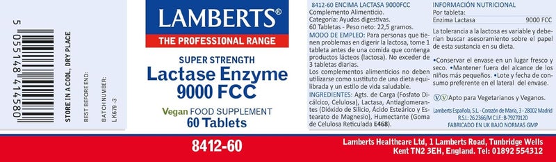 Lamberts Lactase Complex 200mg 60 Tablets - Image 2