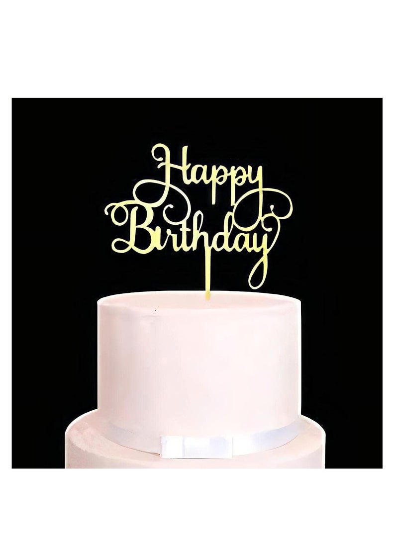 Propsicle Happy Birthday Acrylic Cake Topper Pack of 1 Gold Cake Decoration Golden - pzsku/Z750EE783C54F5A8C8B2EZ/45/_/1729835779/2e9cbeba-54fc-4b3a-939c-937c0b7b3894