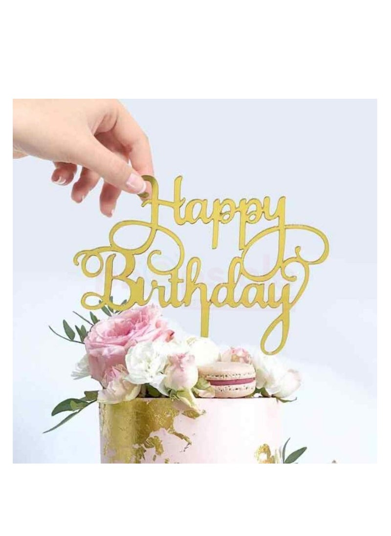 Propsicle Happy Birthday Acrylic Cake Topper Pack of 1 Gold Cake Decoration Golden - pzsku/Z750EE783C54F5A8C8B2EZ/45/_/1729835820/37ea21af-96b5-4861-820c-9cf5fb8e55df