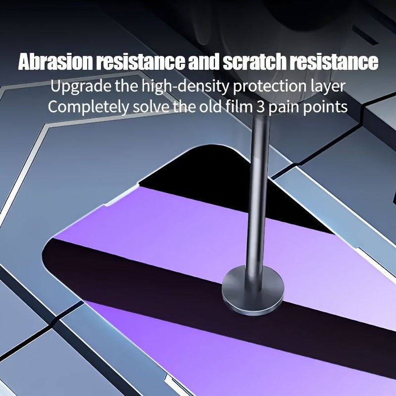 3 Pack Anti Peep Blue Light Tempered Glass Screen Protector for iPhone 16 Plus Electrostatic Adsorption Bubble Free Ultra Thin - Image 5