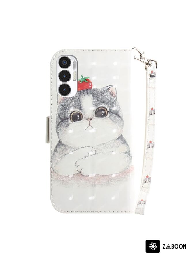 Green Tiger For Tecno Pova 3 LE7 3D Colored Horizontal Flip Leather Phone Case(Cute Cat)  - Image 3