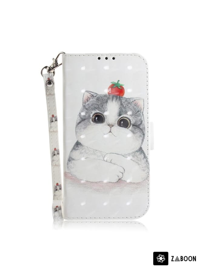 Green Tiger For Tecno Pova 3 LE7 3D Colored Horizontal Flip Leather Phone Case(Cute Cat)  - Image 2