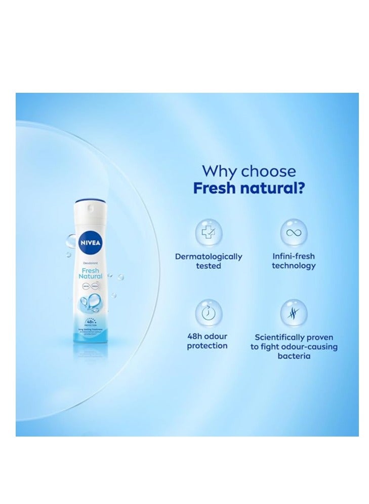 نيفيا مزيل العرق فريش ناتشورال للنساء 150 مل - Image 2