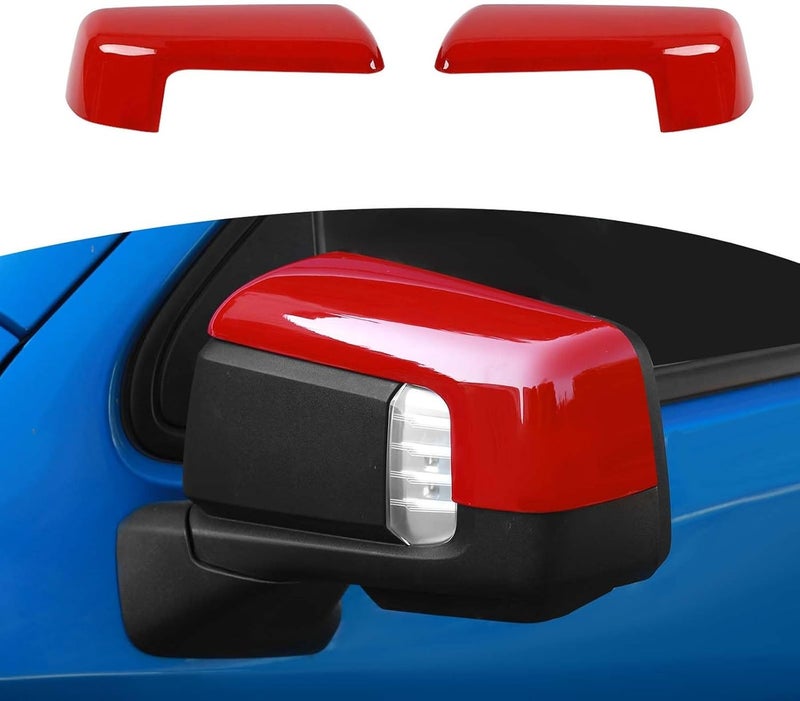 JOSHELA Red Side Mirror Cover Cap Trim for Chevy Silverado/GMC Sierra 2019-2025 - 2pcs