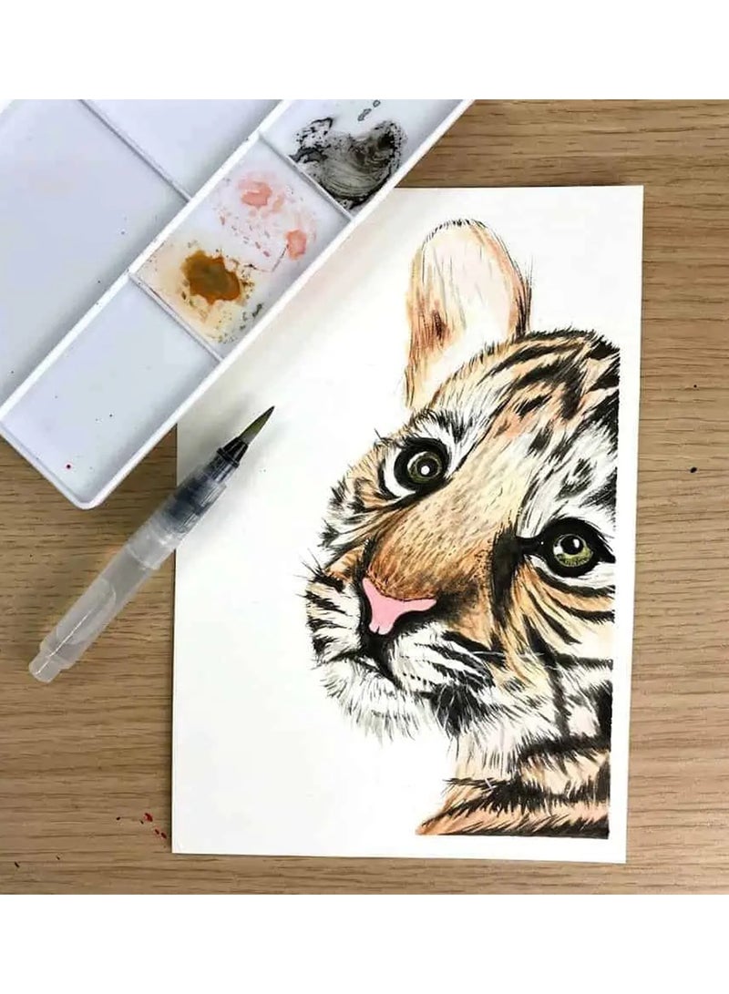 Zieler A4 Size Watercolour Paper Pad For Painting 12 Sheets 300gsm Thickness - Image 2