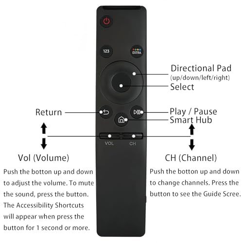 uehba BN59-01260A / BN59-01259D Remote Control Replacement Fit for Samsung Smart TV 4K Controller UA40 UA49 UA50 UA55 UA65 UA70 UA78 KU6300,KU6310 - Image 2