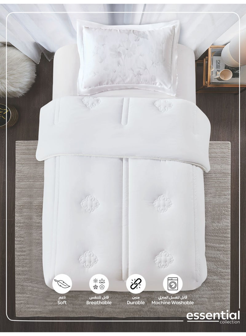 دوناتيلا طقم مفرش ريجنت قطعتين مقاس مفرد ونص 170 × 230 سم بحشوة ثابتة - Image 4