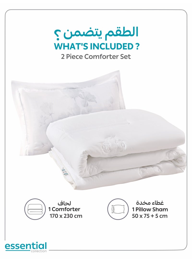 دوناتيلا طقم مفرش ريجنت قطعتين مقاس مفرد ونص 170 × 230 سم بحشوة ثابتة - Image 2