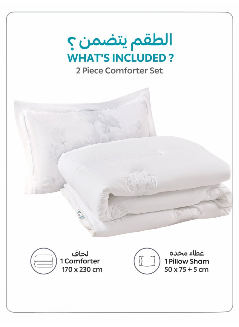Donetella Bedding Comforter Set, Size 170x230 cm - 2-Pcs Digital  Quilted Bed Set, Microfiber Fabric - 1 Comforter And  1 Pillow Sham - Image 3