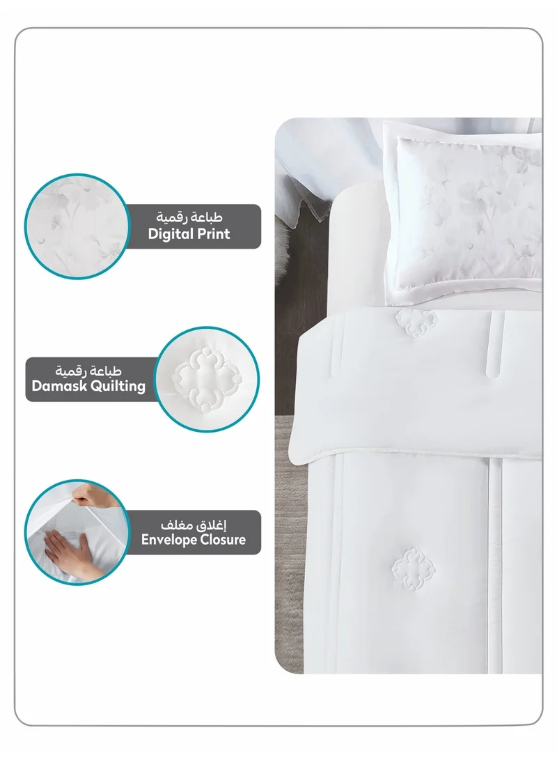Donetella SINGLE - 2Pcs Bedding Comforter Set, Size 170x230 cm - 2-Pcs Digital  Quilted Bed Set, Microfiber Fabric - 1 Comforter And  1 Pillow Sham  | Best Price UAE