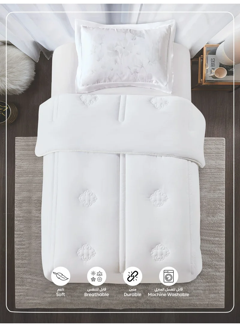 Donetella SINGLE - 2Pcs Bedding Comforter Set, Size 170x230 cm - 2-Pcs Digital  Quilted Bed Set, Microfiber Fabric - 1 Comforter And  1 Pillow Sham  | Best Price UAE