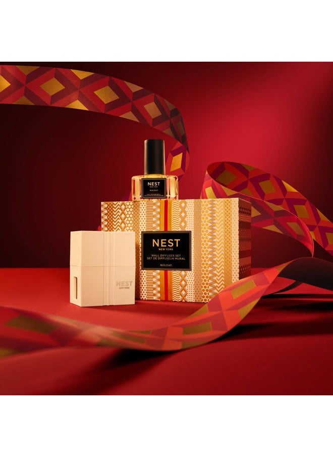 NEST FRAGRANCES Wall Diffuser Set, Holiday - Includes 1 Diffuser Unit + 1 Refill - Up to 30 Days of Continuous Scent - Cruelty Free, Vegan - Made in USA  - Image 2
