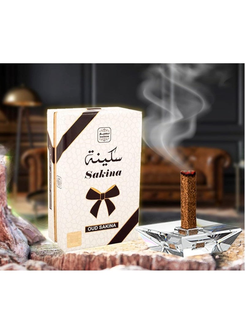 نسيم أعواد بخور عود سكينة 50 جرام - رائحة عطرية بالليمون والورد والفانيليا - احتراق سهل مع حامل كريستالي - مثالي للتأمل والاسترخاء  - Image 3