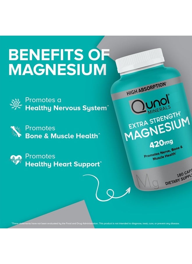 Magnesium Capsules 420mg, 100% DV, High Absorption Magnesium Supplement, Extra Strength, Bone and Muscle Health Supplement, 180 Count - pzsku/Z750F40D61F54433AA6A4Z/45/_/1715553535/5f2b81e8-7e0d-4342-b569-ca5a60f4f524