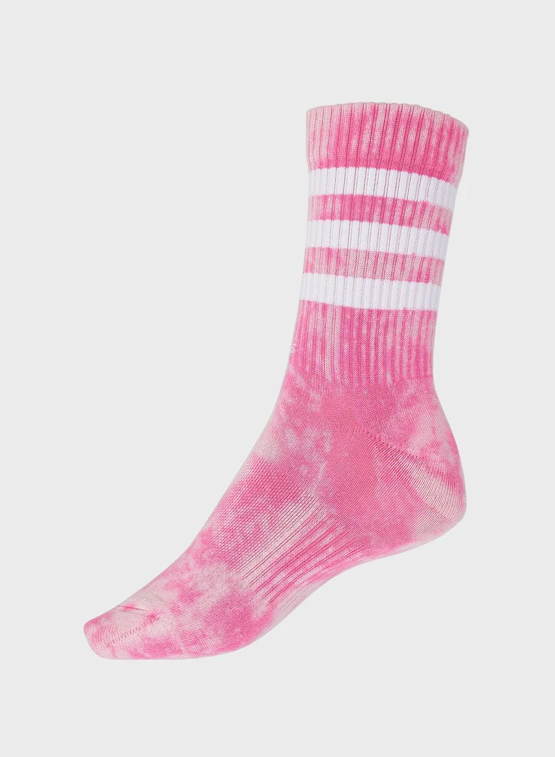 Adidas 3 Pack 3 Stripes Stonewash Crew Socks