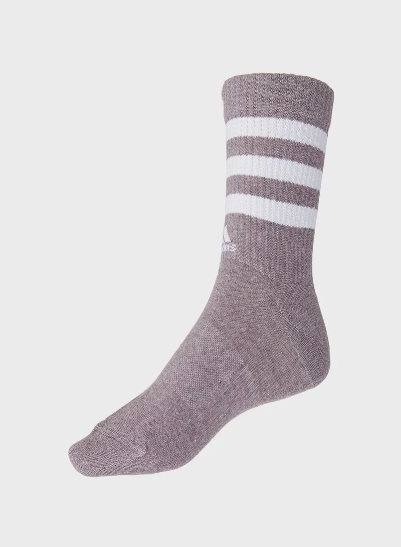 Adidas 3 Pack 3 Stripes Stonewash Crew Socks
