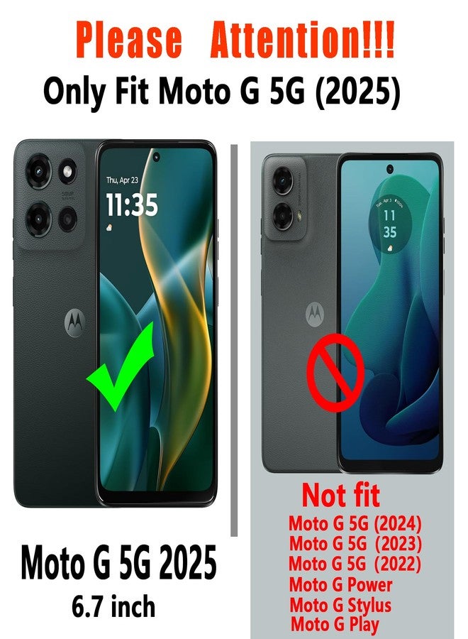 جراب لهاتف Moto G 5G 2025، [تم اختباره وفقًا لمعايير عسكرية لمقاومة السقوط] مع واقي شاشة، غطاء حماية مزدوج الطبقات شديد التحمل للهاتف المحمول، جراب مانع للانزلاق ومقاوم للصدمات لهاتف Motorola Moto G 5G 2025 (أخضر داكن) - Image 2