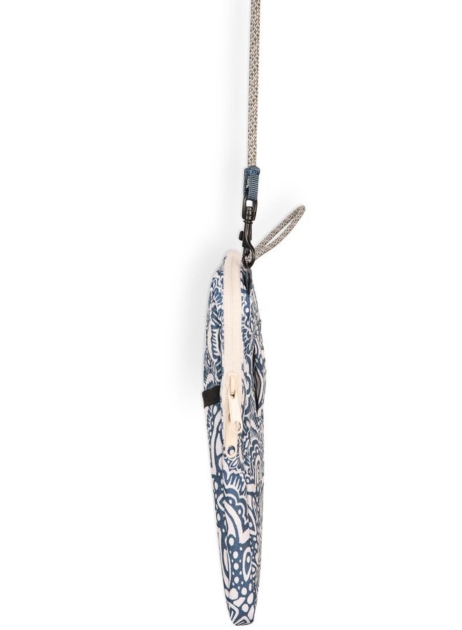 KAVU Essential Case Zip Crossbody Wallet with Rope Strap, Divine Damask - Image 4