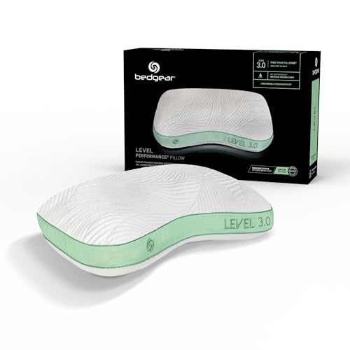 Bedgear Level Cuddle Performance Pillow - Firm Bed Pillow for Side Sleepers - Moisture Wicking Removable Cover - Size 3.0 - Image 1