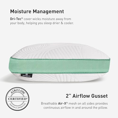 Bedgear Level Cuddle Performance Pillow - Firm Bed Pillow for Side Sleepers - Moisture Wicking Removable Cover - Size 3.0 - Image 5