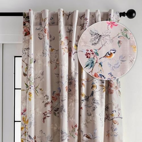 Maison d' Hermine Curtains for Living Room 100% Cotton 108 inch Length One Panel Light Filtering Curtains for Bedroom Windows with Rod and Loop Pockets Drapes (Equinoxe Multicolor, 50" W x 108" L) - Image 1