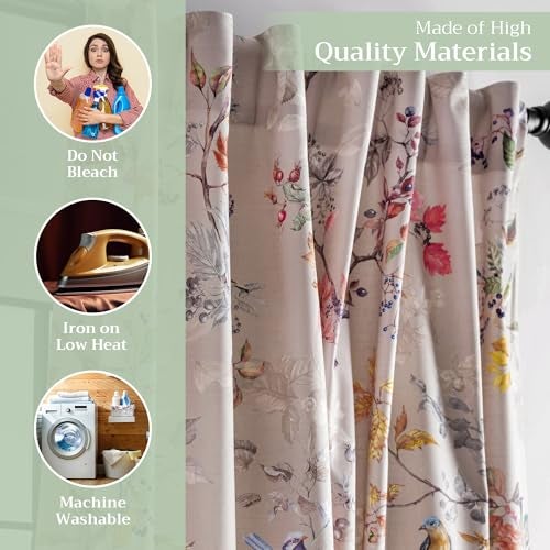 Maison d' Hermine Curtains for Living Room 100% Cotton 108 inch Length One Panel Light Filtering Curtains for Bedroom Windows with Rod and Loop Pockets Drapes (Equinoxe Multicolor, 50" W x 108" L) - Image 3