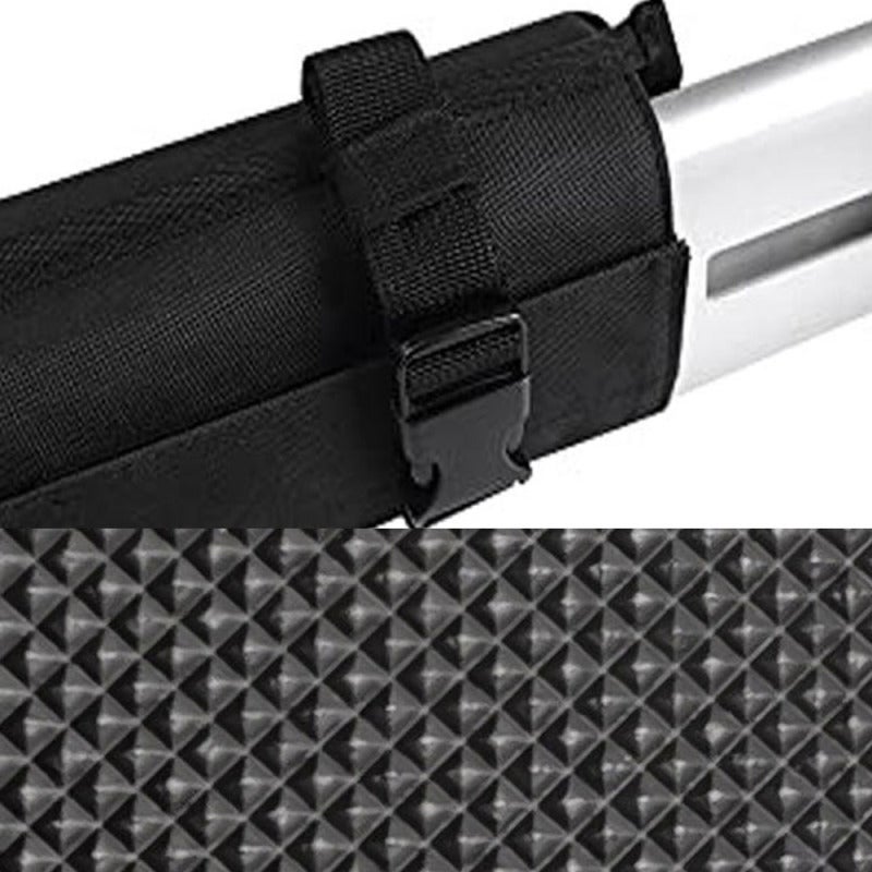 Car Soft Roof Rack Pads: Black High-quality Oxford Fabric, Foldable Design - Easy To Install, With 2 Tie Down Straps, 2 Tie Down Ropes, 2 Quick Loop Straps For Cars With Cross Bars, Kayak, Surfboard T - Image 5