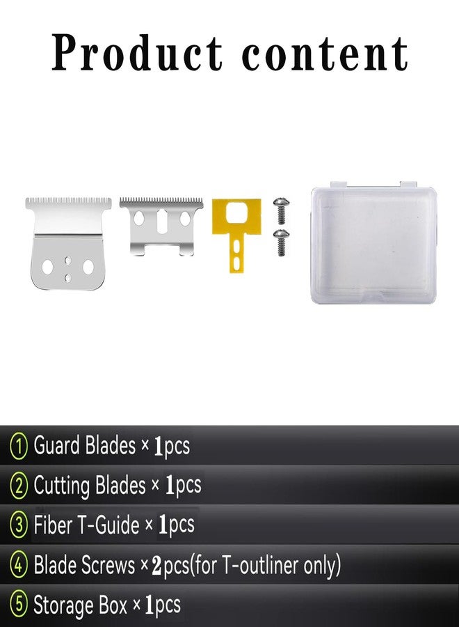 GERILKAI T Outliner Blades fits for Andis T Outliner, G, GO, GTO, GTX, Headliner LS2, LS3 Replacement,clipper blades,Already assembled（1 Pack Silver） - Image 4
