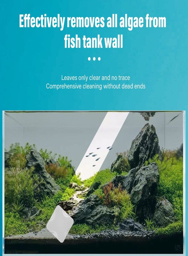 Zerodis Aquarium Scraper, Aquarium Magnetic Brush Scratch Mini Fish Glass Cleaner for Removal Floating Clean Brush Glass Cleaner Scrubber (S) - Image 2