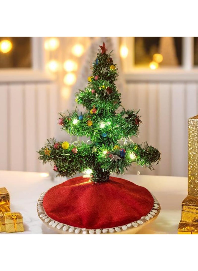 Royals of Sawaigarh ROYALS OF SAWAIGARH Decorated Miniature Christmas Tree 12Inch Festive Centerpiece Artificial Plants for Decoration Christmas Tree Decoration Items Home Decor for Living Room  - Image 1