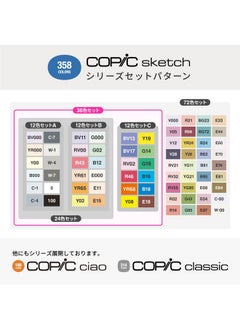 COPIC Too Copic Sketch Basic 36 Colors Set Multicolor Illustration Marker Marker Pen  - Image 4