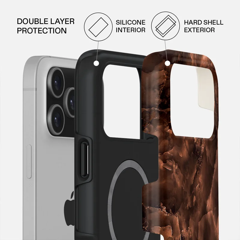 BURGA iPhone 17 Pro Toasted Chestnut Premium Case Compatible with Hybrid Dual-Layer Hard Shell + Silicone Protection - Scratch-Resistant Shockproof Mobile Cover