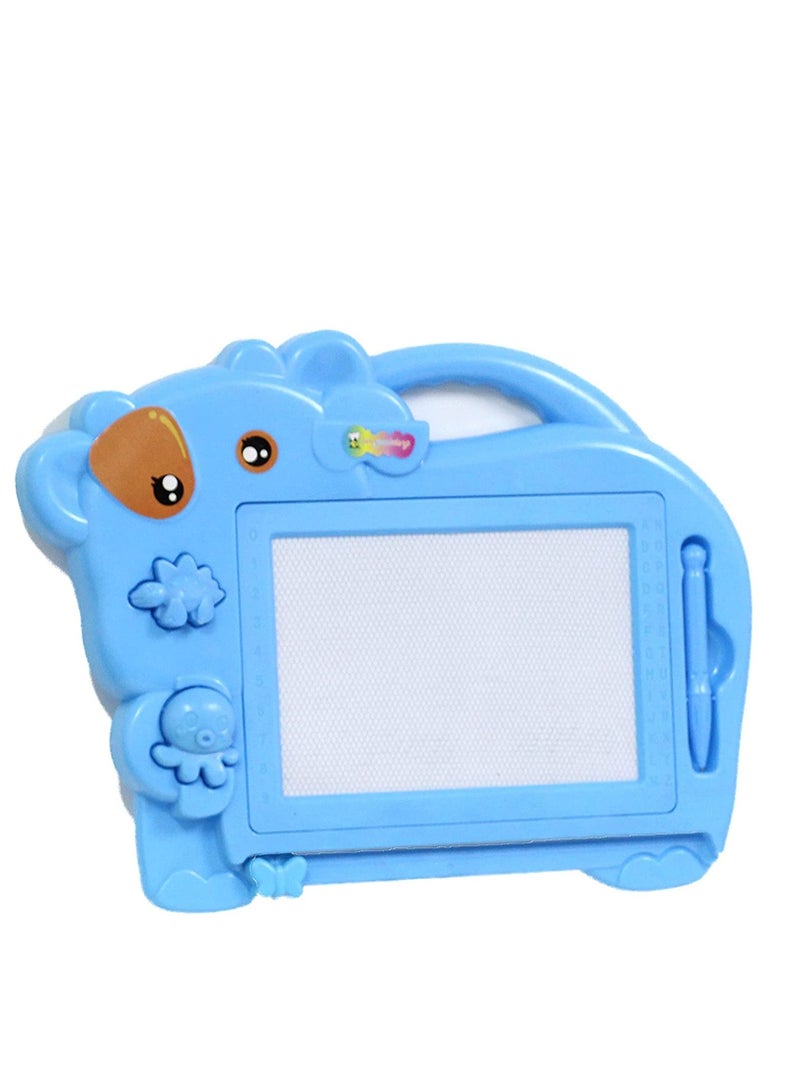 Baby Kid 1pc Writing Board Drawing Board Doodle Board Writing Painting and Learning Board With 2 Magnet Shapes for Kids 35cm X 23cm BLUE COLOR - Image 1