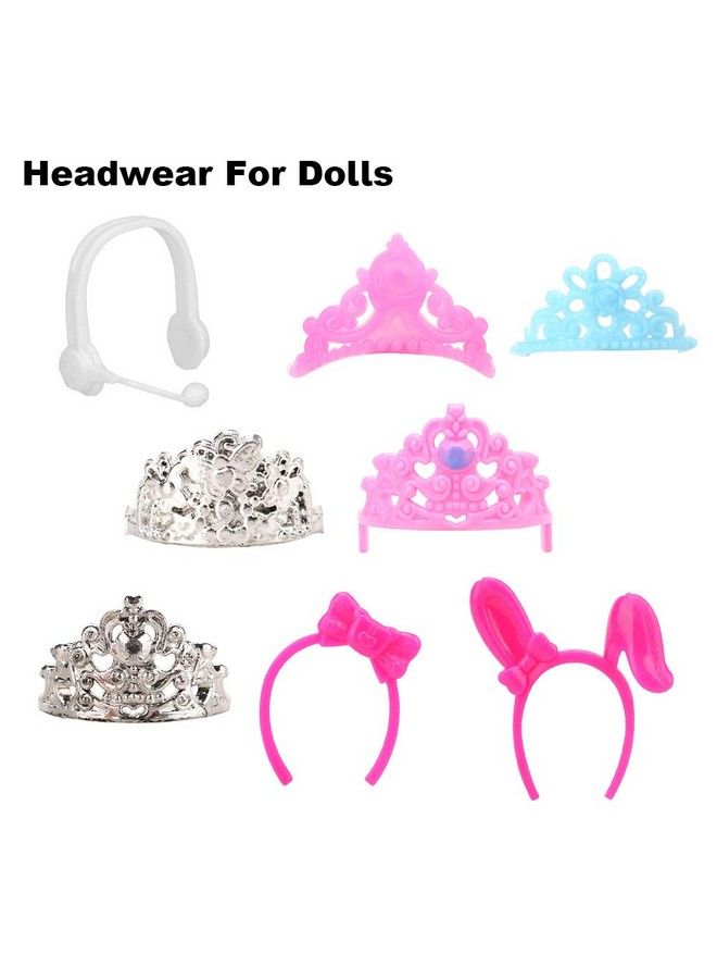 Barwa 40 قطعة من حقائب إكسسوارات الدمية وقلادات التاج ومشط الدمية مقاس 11.5 بوصة كهدية عيد الميلاد - Image 3