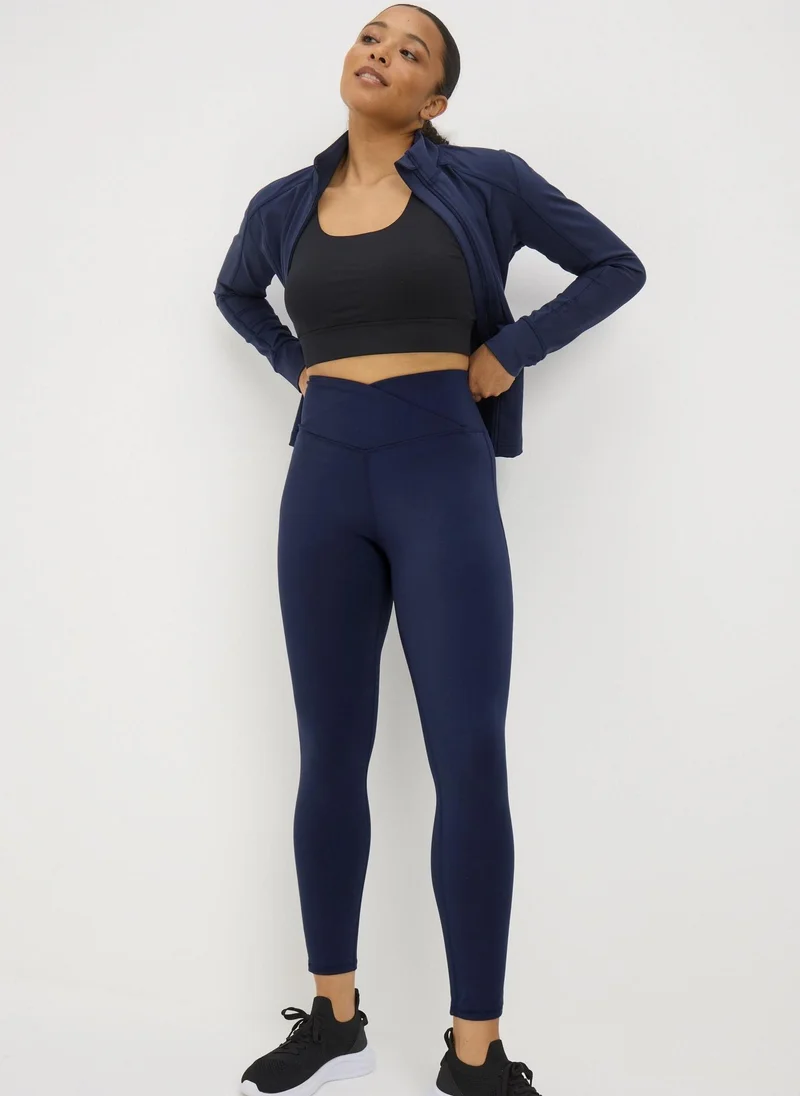 Matalan Navy Wrap Waist Leggings