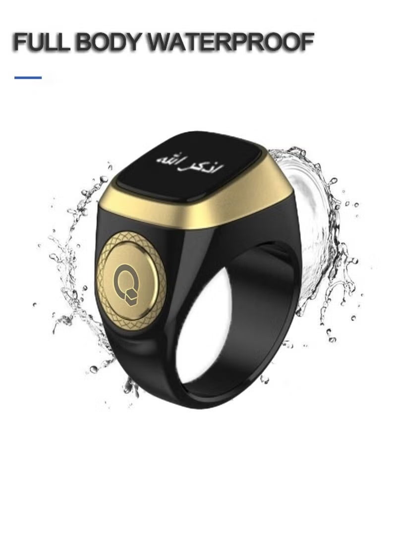 18mm Zikr Ring Smart Ring with Vibration Reminder Tasbih Counter and Bluetooth Connection for Exclusive IQIBLA App and 5 Daily Prayer Reminders - Image 1