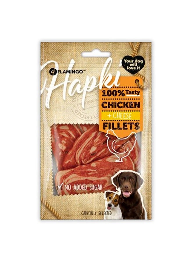Flamingo Hapki Chicken And Cheese Fillets For Dog - 85G - Image 1