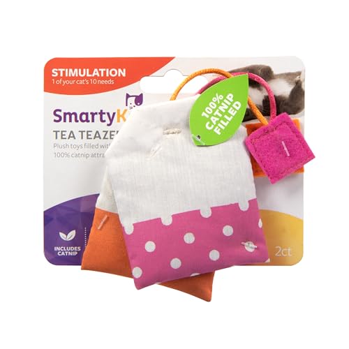 SmartyKat 2 Count Tea Teazers Catnip Cat Toys PinkOrange 2 Count - Image 1