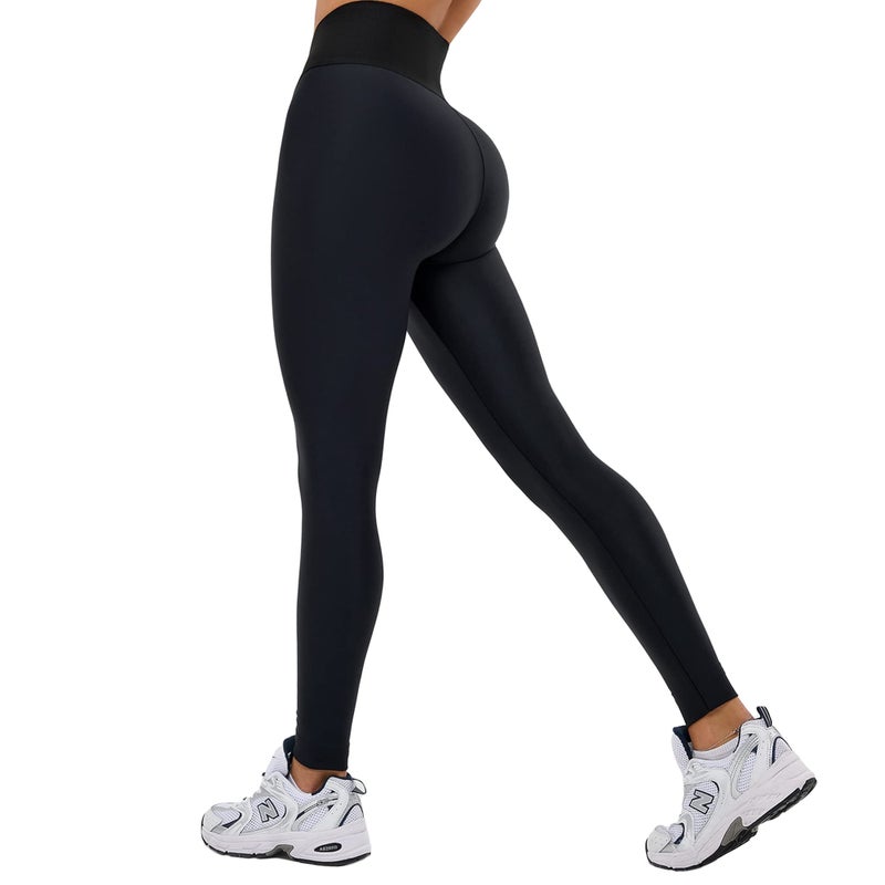 Bona Fide Premium Quality High Waisted Leggings for Women with Unique Design and Tummy Control - Womens Workout Leggings, S, Black - Image 1