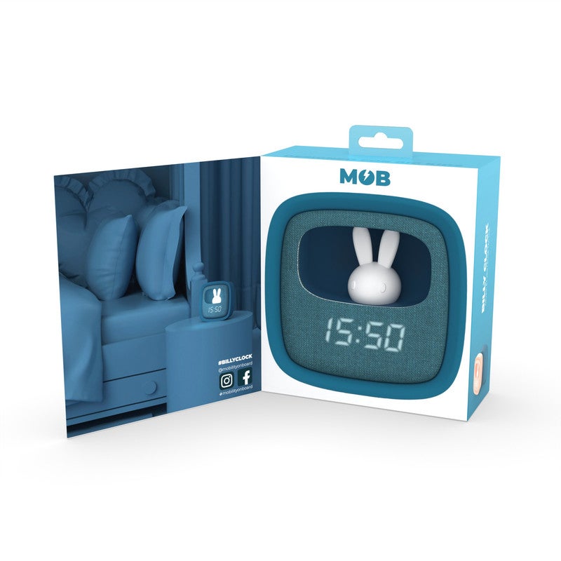 موب ساعة منبه رقمية مع ضوء ليلي بتصميم عصري وشاشة واضحة وإضاءة ناعمة مثالية لغرف النوم وطاولات السرير - Image 5